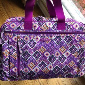 Vera Bradley Lighten-Up Weekender Bag Dream Diamonds Pattern